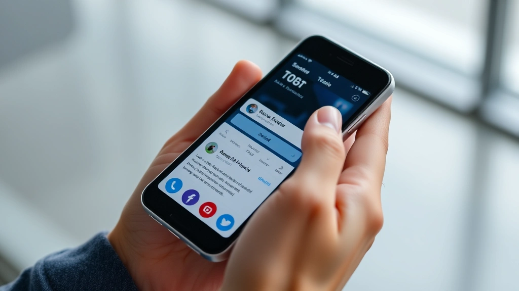 Close-up of hands holding smartphone displaying social media app with notification icons, representing online communication and digital content sharing in modern context