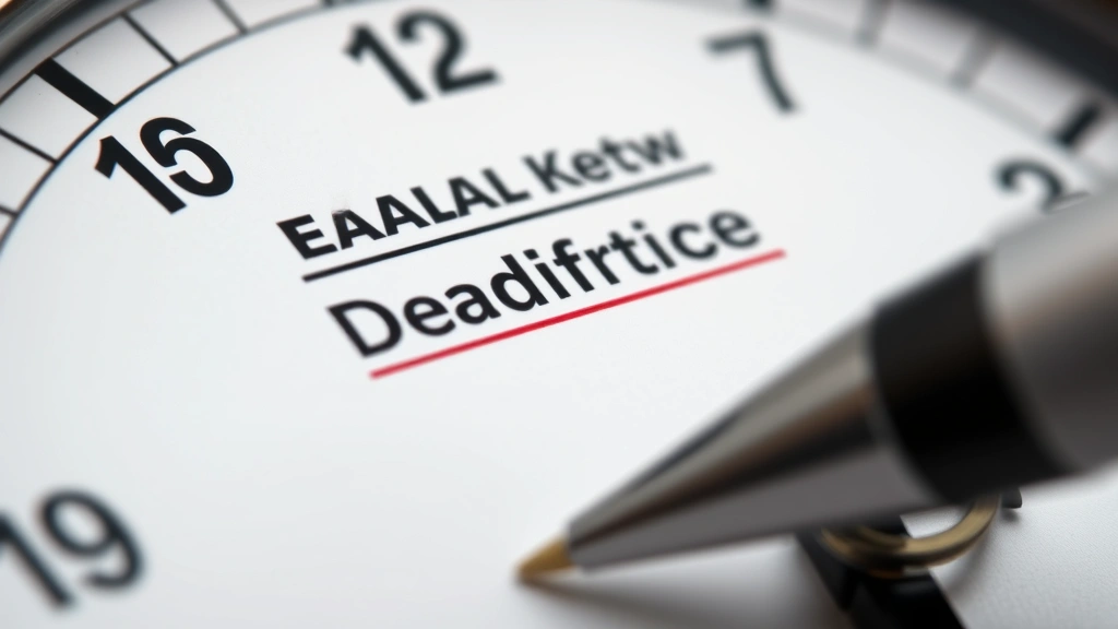 Close-up of a calendar or clock showing deadline dates and time-sensitive legal notices, with a pen marking important dates, emphasizing urgency and time management