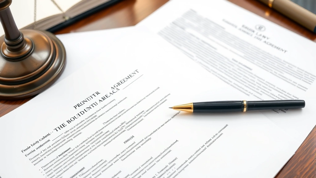 Image of a lawyer's desk with legal documents, contracts, and a pen, symbolizing estate planning, prenuptial agreements, and family law documentation in high-net-worth situations