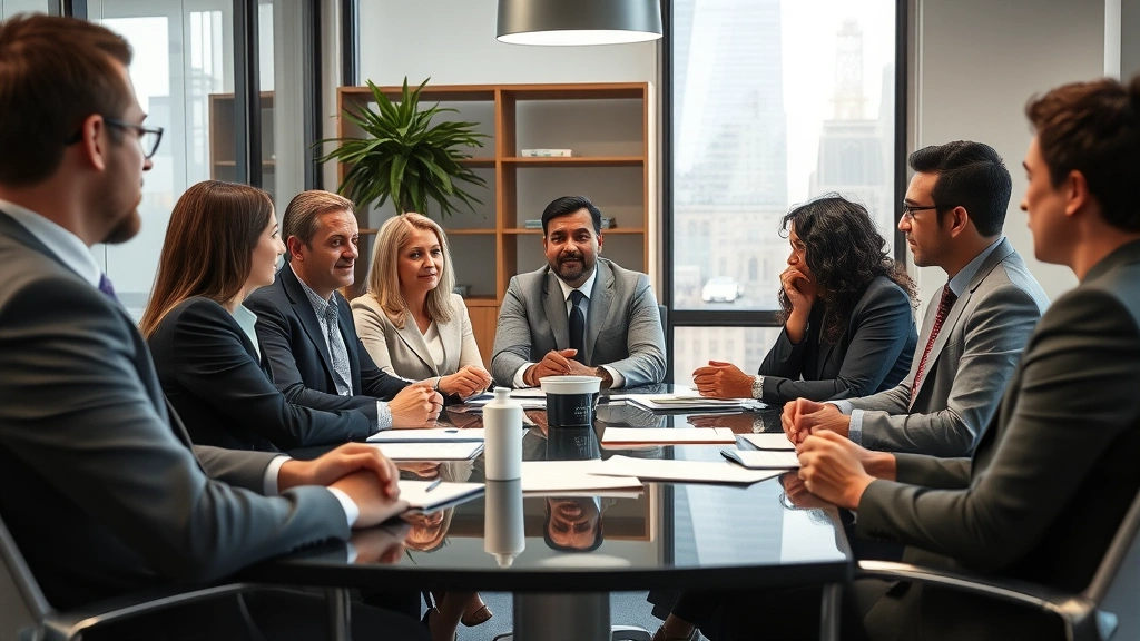 Diverse group of civil rights advocates and legal professionals in business attire discussing privacy legislation and constitutional protections in a modern law office conference room with natural lighting