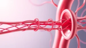 Professional medical illustration showing cardiac sarcomeres with actin and myosin filaments at optimal overlap length, clean anatomical diagram style with professional lighting
